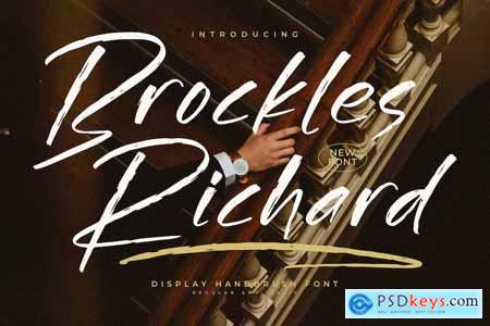 Brockles Richard Display Handbrush Font