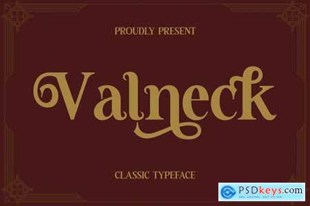 Valneck Classic Typeface Font