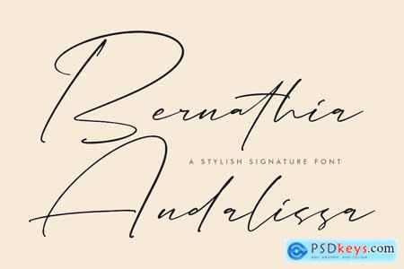 Bernathia Andalissa A Stylish Signature Font