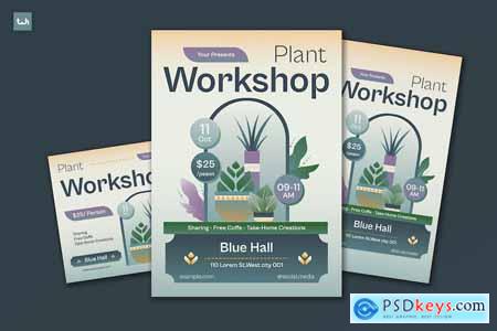 Gradient Plant Workshop Flyer Set 001