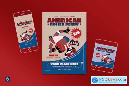 American Roller Derby flat Flyer Set 004