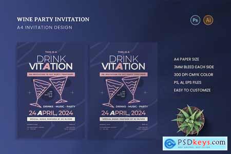 Wine Party Invitation