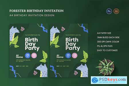 Forester Birthday Invitation