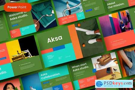 Aksa  Business PowerPoint Template