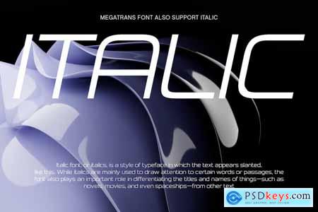 Megatrans - Futuristic Typeface