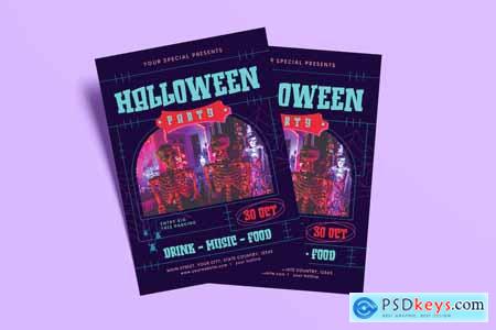 Halloween Party Flyer B5EHLDN