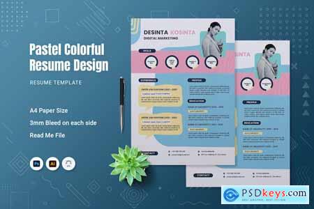 Pastel Colorful Resume