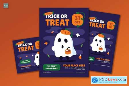 Flat Trick Or Treat Flyer Set 002