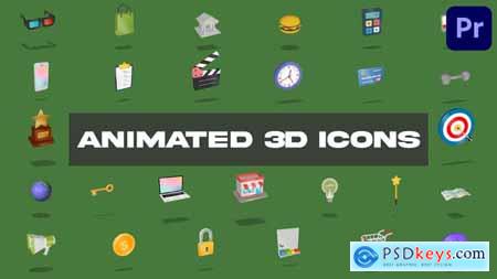Animated 3D Icons for Premiere Pro 46968155