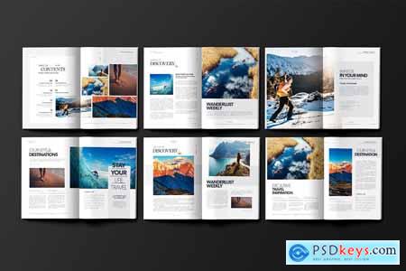 Travel Magazine Template Layout