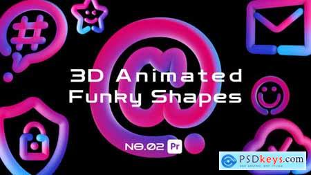 3D Animated Funky Shape 02 For premiere pro 47229494