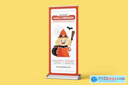 Halloween Custom Party Night Rollup Banner