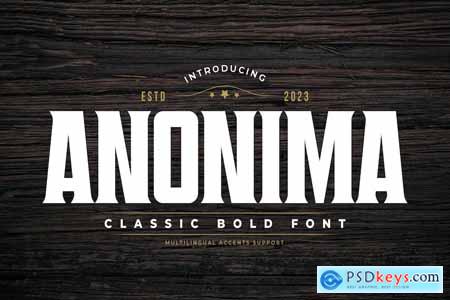 ANONIMA - Classic Bold Serif Font