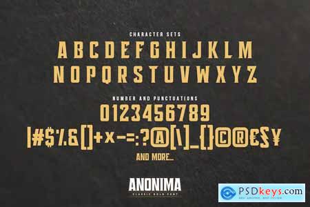ANONIMA - Classic Bold Serif Font