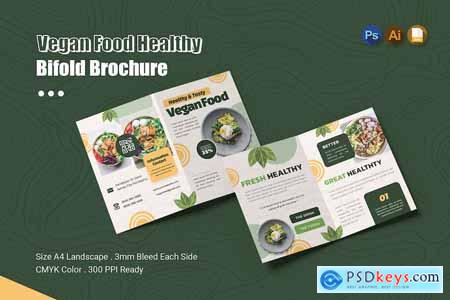 Vegan Food Healthy Bifold Brochure
