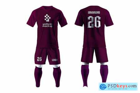 Soccer Kit Front & Back PSD Mockup