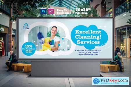 Cleaning Services Billboard Templates 3HYCLGV