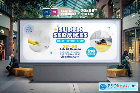 Cleaning Services Billboard Templates 5UZEMPQ
