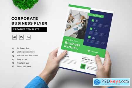 Corporate Business Flyer Template A6JD4PG