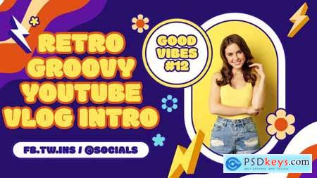 Retro Groovy Youtube Vlog Intro MOGRT 46208234