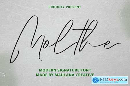 Molthe Modern Signature Font