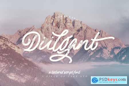 Diilgant - A Textured Script Font
