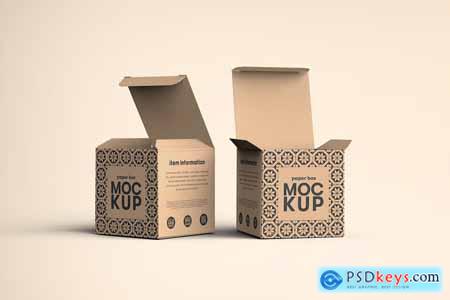 Square Package Box Mockups