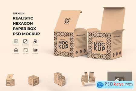 Square Package Box Mockups