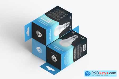 Led Light Packaging Box Mockup