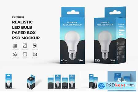 Led Light Packaging Box Mockup