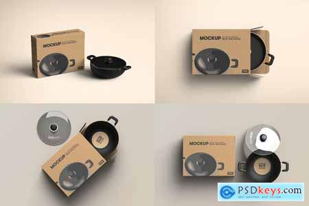 Fry Pan Box Packaging Mockup