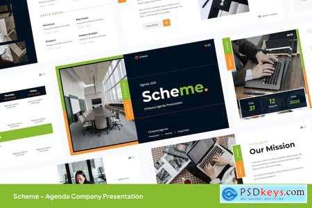 Scheme - Agenda Company Presentation Powerpoint