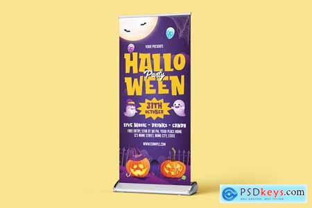 Halloween Party Roll Up Banner