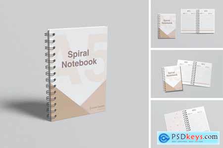 A5 Spiral Notebook Mockup
