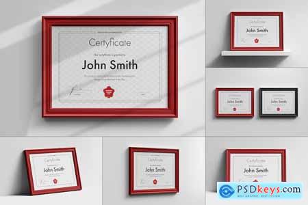 A4 Horizontal Certificate Mock-up