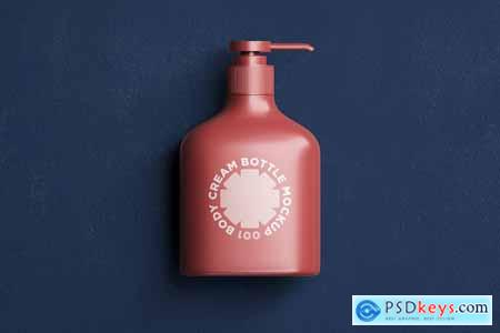 Body Cream Bottle Mockup 001