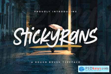 Stickyrans - Rough Brush Typeface