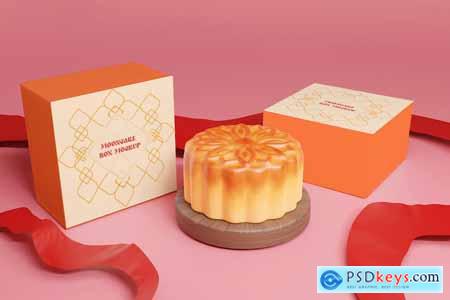 Mooncake Box Mockup