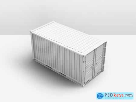 Logistic Shipment Large Cargo Metal Container Psd