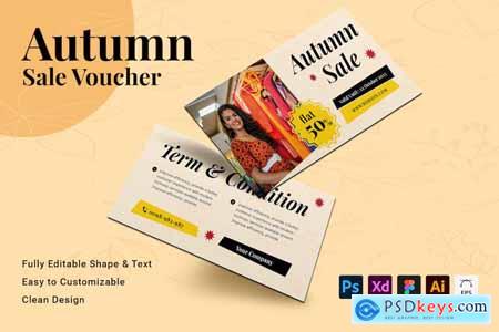 Autumn Fall Voucher Template