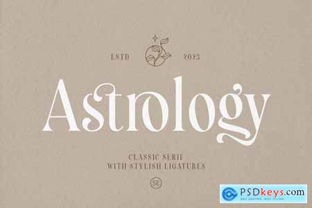 Astrology - Stylish Ligature Serif