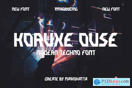 Korukeouse - Modern Techno Font