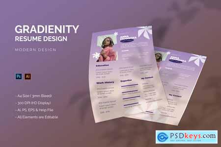 Gradienity - Resume Template