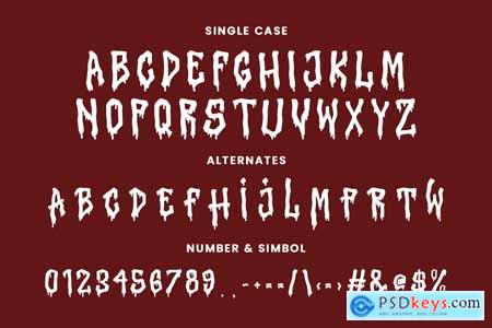 Embar Wisteh Horror Dripping Font