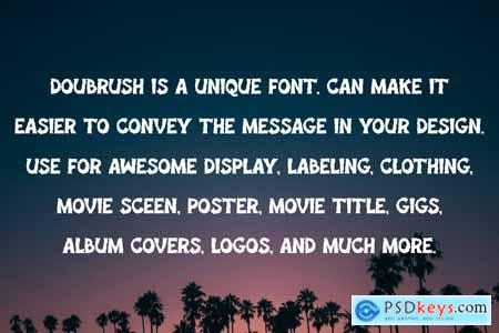 DOUBRUSH - Brush Font