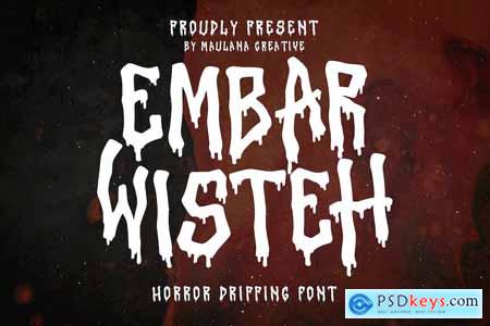 Embar Wisteh Horror Dripping Font