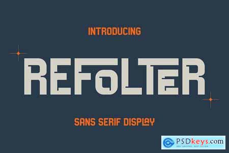 Refolter Sans Serif Display Font LS