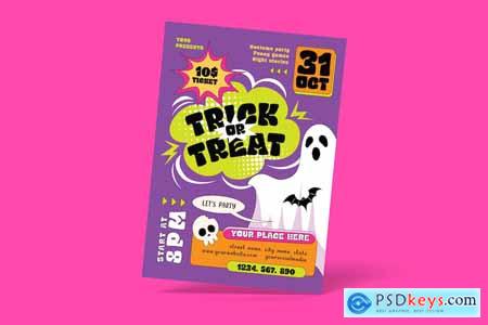 Halloween Trick or Treat Party Flyer Y5QNL2P