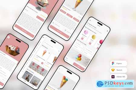 Ice Cream Shop Mobile App UI Kit