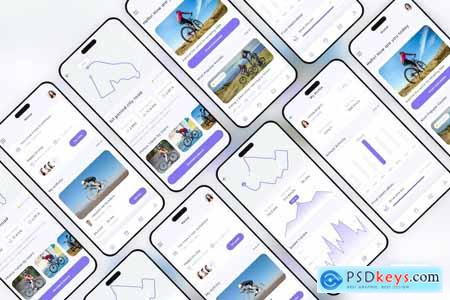 Cycling Routes & Tracker Mobile App UI Kit